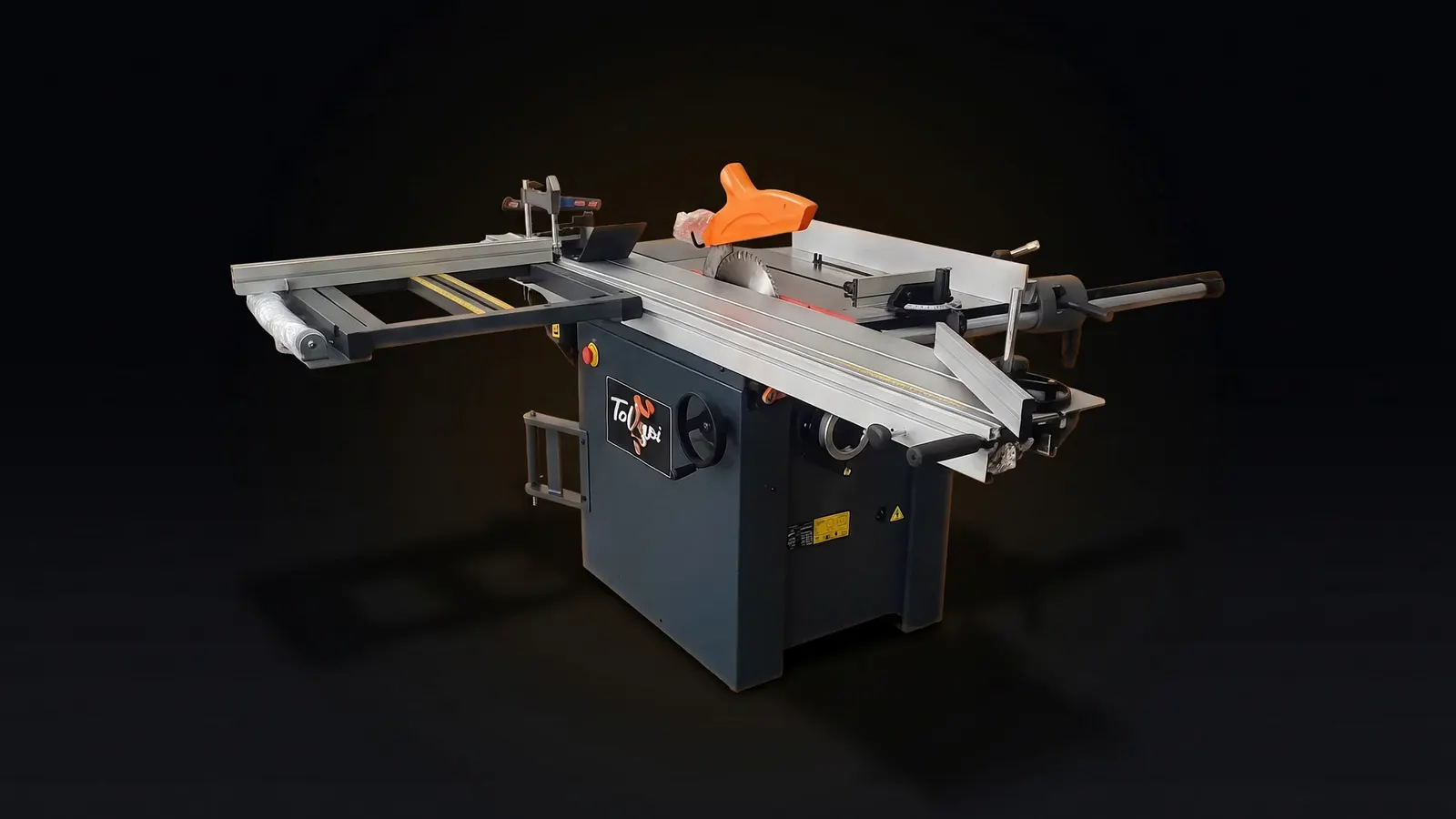 Toolgini PRO sliding table saw — interactive view from different angles